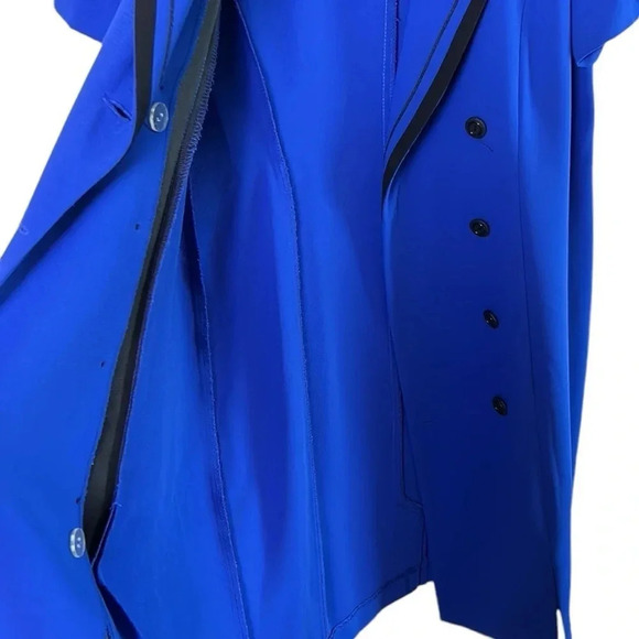 Vintage dress,Blue coat dress,midi,double breasted,embroidered, 80s, flattering - Picture 11 of 13